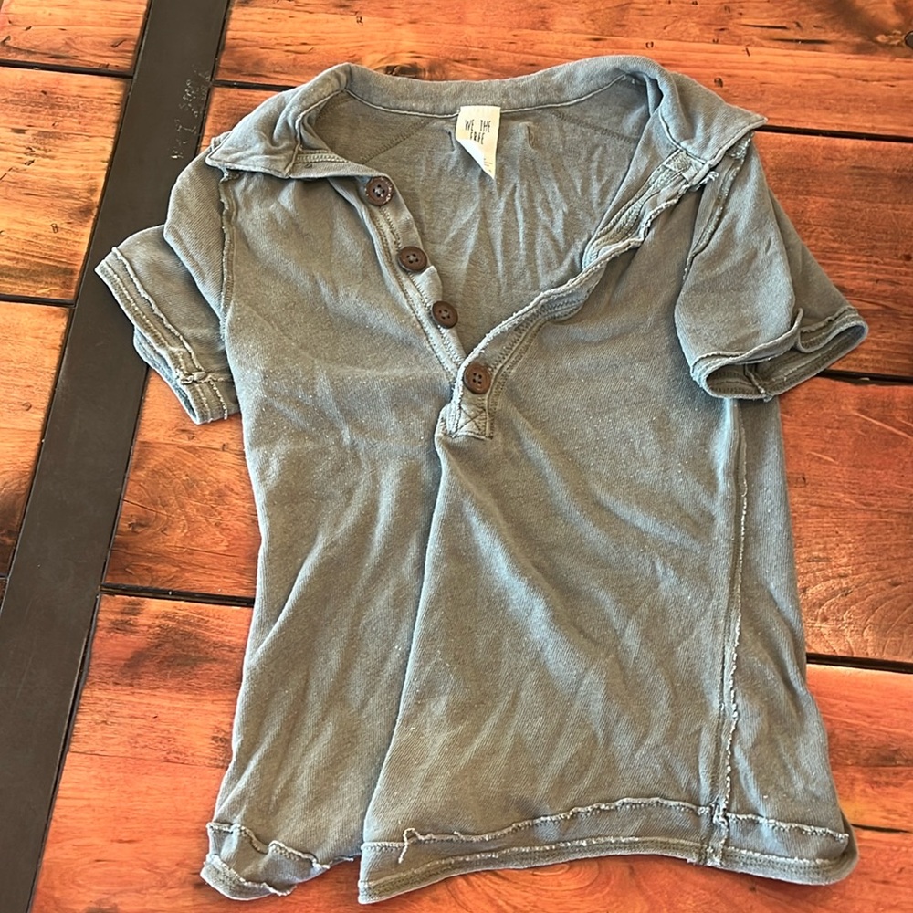 Free people green shirt